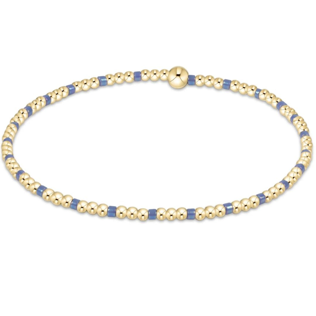 enewton hope sincerity pattern 2mm bead bracelet - bright blue