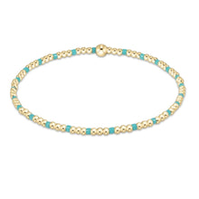 Load image into Gallery viewer, hope sincerity pattern 2mm bead bracelet - turquoise
