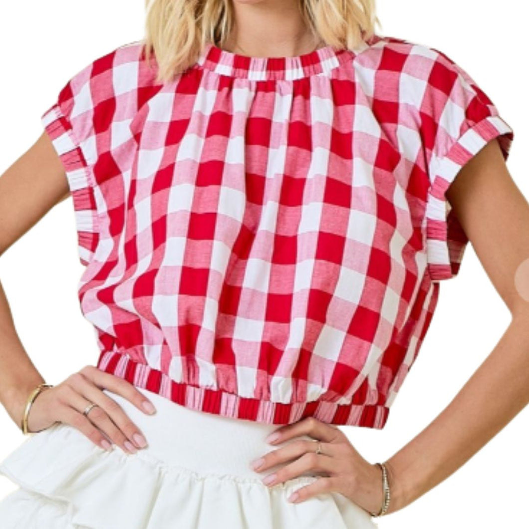 Gingham Crop Top