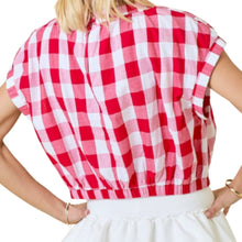 Load image into Gallery viewer, Gingham Crop Top
