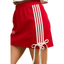 Load image into Gallery viewer, Track Mini Skirt with Bow Detail
