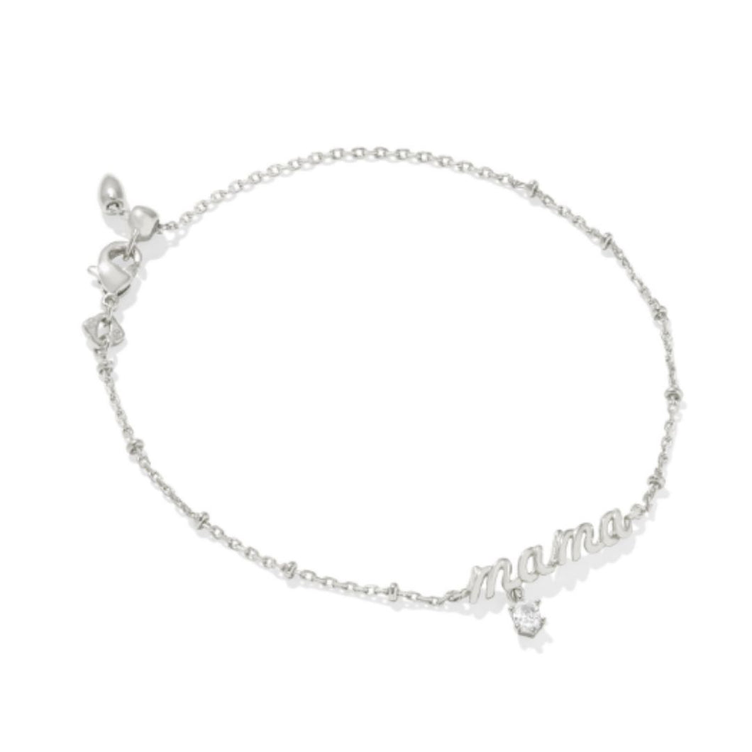 Kendra Scott MAMA Crystal Bracelet Silver