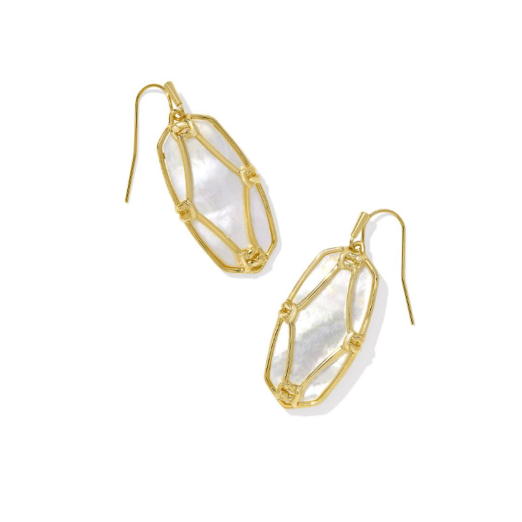 Kendra Scott Elle Lattice Drop Earing Ivory