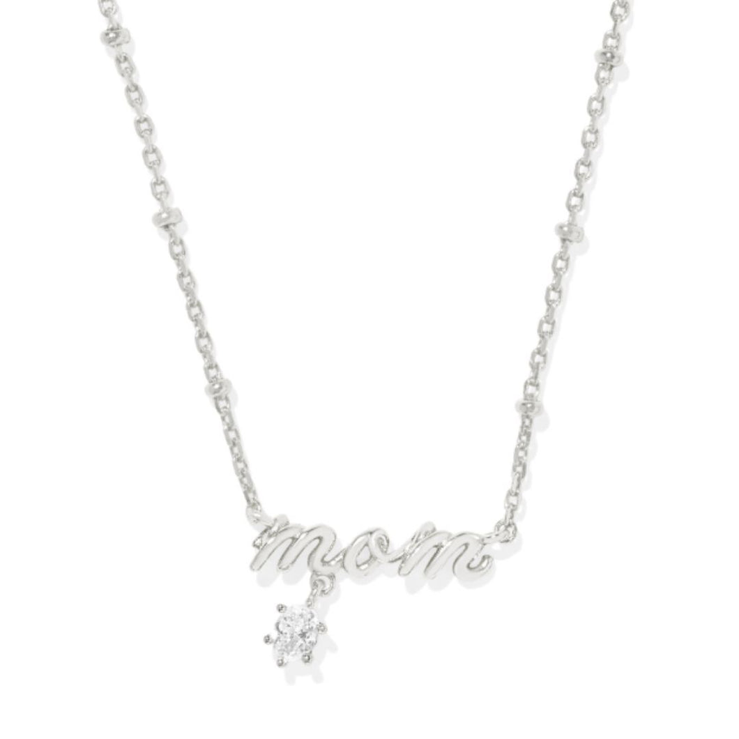 Kendra Scott Rhodium Mom Necklace