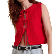Load image into Gallery viewer, Miou Muse Knitted Tie Front Cardigan
