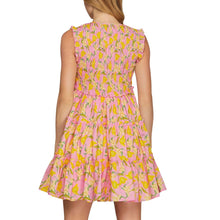 Load image into Gallery viewer, Floral Print Smocked Mini Tiered Dress
