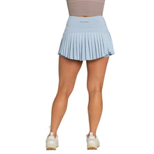Load image into Gallery viewer, Gold Hinge Pale Blue Pleated Tennis Skirt
