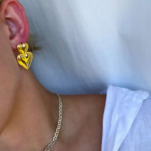 Load image into Gallery viewer, Chansutt Double Heart Earrings
