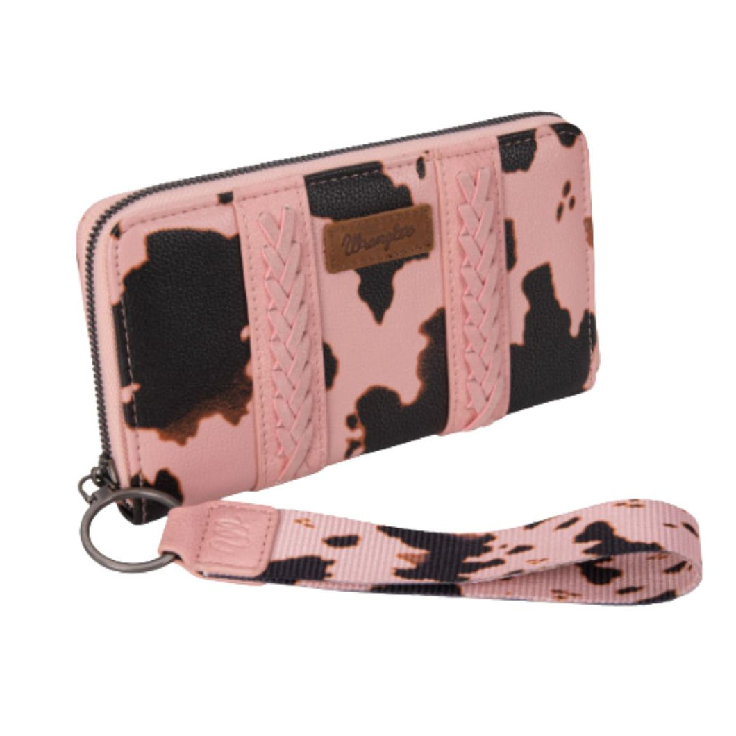 Wrangler Cow Print Wallet-Pink