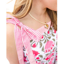 Load image into Gallery viewer, Amaryllis Bow Block Print Maxi Dress
