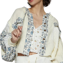 Load image into Gallery viewer, Balloon Sleeve Floral Gauze Jacket
