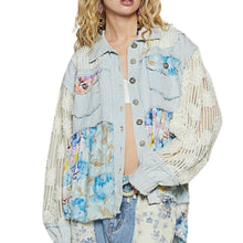 Load image into Gallery viewer, Balloon Sleeve A-Line Floral Jacket
