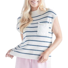 Load image into Gallery viewer, Short Sleeve Striped Sweater
