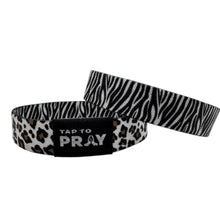 Load image into Gallery viewer, TAP TO PRAY WRISTBANDS - SAFARI ZEBRA-MEDIUM
