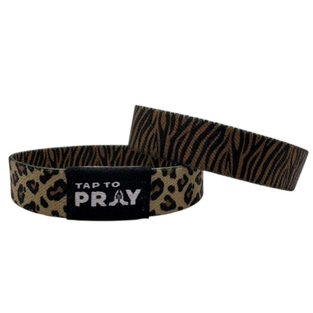 TAP TO PRAY WRISTBANDS - SAFARI LEOPARD-MEDIUM