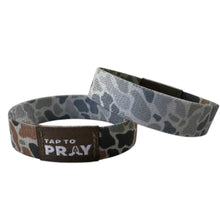Load image into Gallery viewer, TAP TO PRAY WRISTBANDS - RIVER ROCK CAMO CLASSIC &amp; SAGE-LARGE
