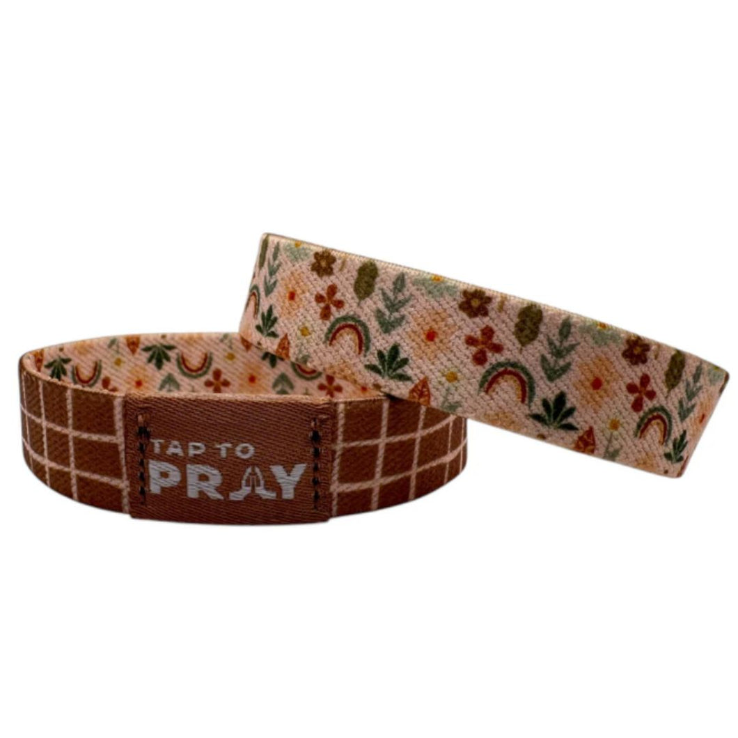 TAP TO PRAY WRISTBANDS - PRAIRIE & PLAID-LARGE