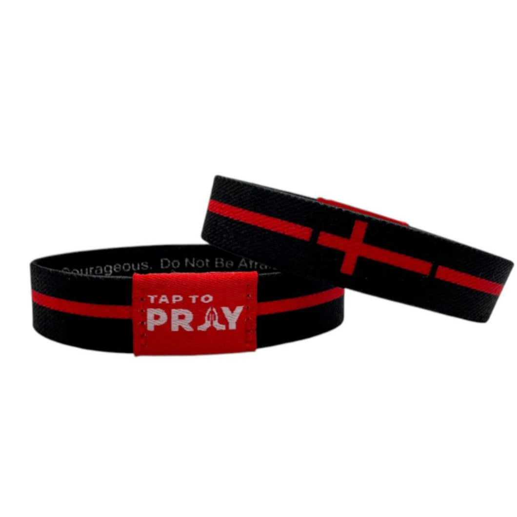 TAP TO PRAY WRISTBANDS - FIRST RESPONDERS FIREFIGHTERS-LARGE