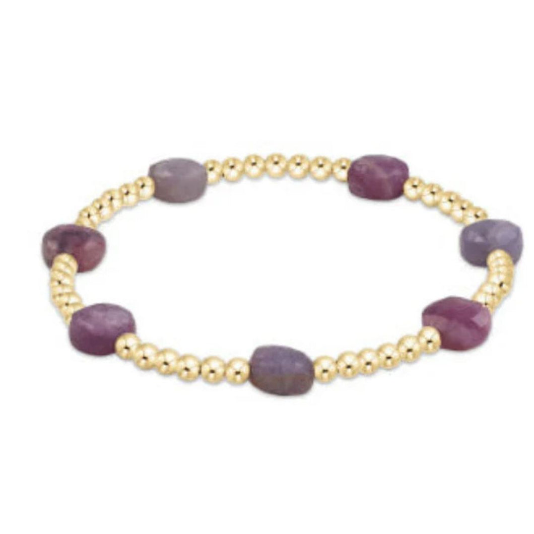enewton Extends Admire Gold 3mm Bead Bracelet-Ruby