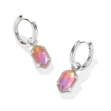 Load image into Gallery viewer, Hallie Huggie Earrings Sunrise Watercolor Illusion
