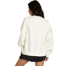 Load image into Gallery viewer, Gold Hinge Ivory Wide Arm Sweatshirt
