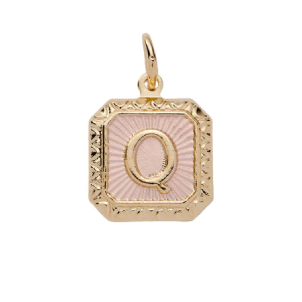 &Livy Two Tone Letter Charm-Q