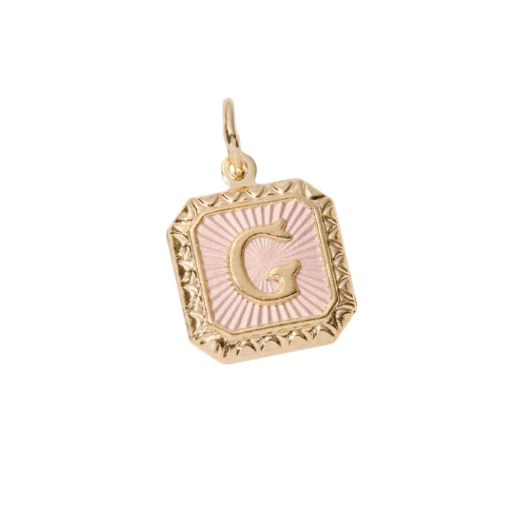 &Livy Two Tone Letter Charm-G
