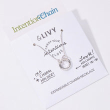 Load image into Gallery viewer, &amp;Livy Expandable Intention Chain Charm Necklace-Silver
