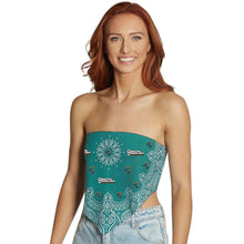 Load image into Gallery viewer, Coastal Carolina Teal Bandana Top
