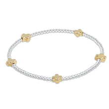 Load image into Gallery viewer, enewton Signature Cross Small Sterling Mixed Metal Pattern 2mm Bead Bracele
