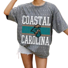 Load image into Gallery viewer, Coastal Carolina Rhinestone Oversize Tee
