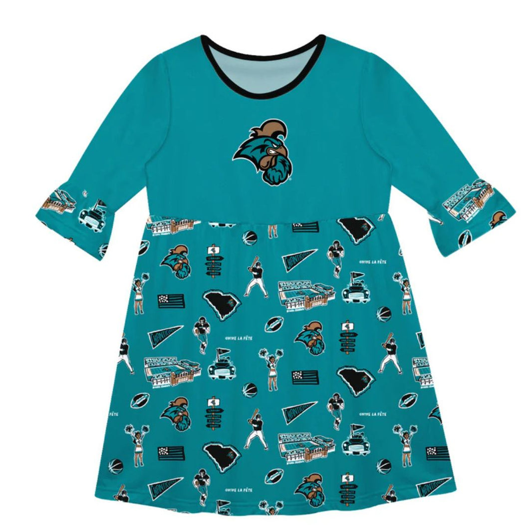 CCU Youth 3/4 Sleeve Dress