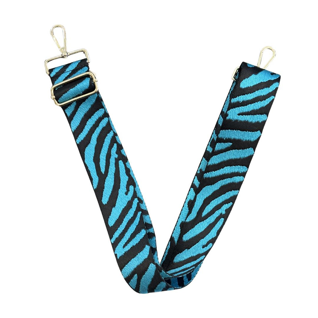 Zebra Purse Strap Teal