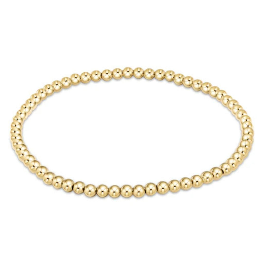enewton EGIRL Classic Gold 3mm Bead Bracelet