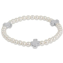 Load image into Gallery viewer, enewton Signature Cross Pearl Pattern 4mm Bead Bracelet
