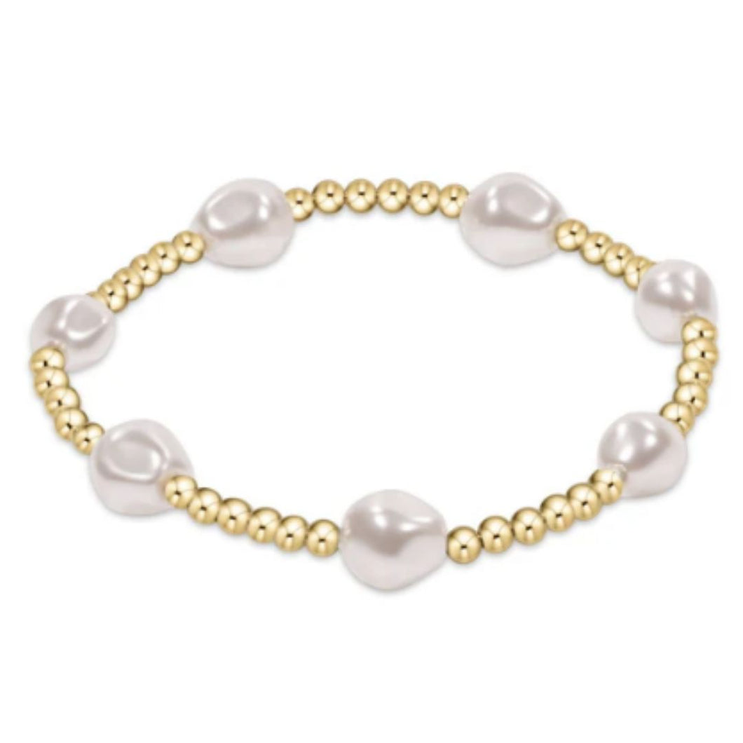 enewton Admire Gold 3mm Bead Bracelet-Pearl