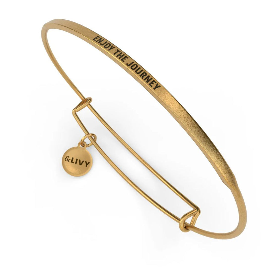 &LIVY Enjoy The Journey Bangle-Antique Gold