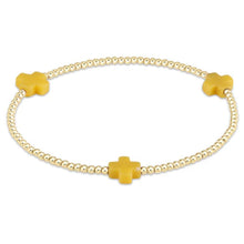 Load image into Gallery viewer, enewton Signature Cross Gold Pattern 2mm Bead Bracelet
