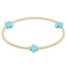 Load image into Gallery viewer, enewton Signature Cross Gold Pattern 2mm Bead Bracelet
