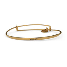 Load image into Gallery viewer, &amp;LIVY Be Brave Bangle-Antique Gold
