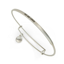 Load image into Gallery viewer, &amp;LIVY You Are Loved Bangle-Antique Silver
