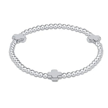 Load image into Gallery viewer, enewton Signature Cross Sterling Pattern 3mm Bead Bracelet
