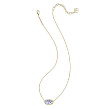 Load image into Gallery viewer, Elisa Gold Short Pendant Necklace Red, White, &amp; Blue
