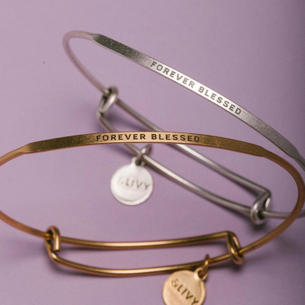 &LIVY Forever Blessed Bangle-Antique Gold