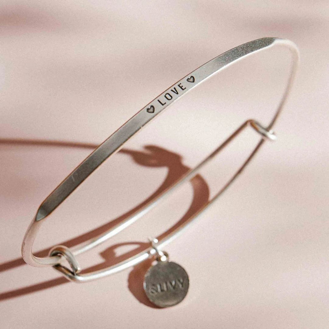 &LIVY Love Bangle-Antique Silver
