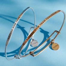Load image into Gallery viewer, &amp;LIVY Rather Now Than Tomorrow Bangle-Antique Gold
