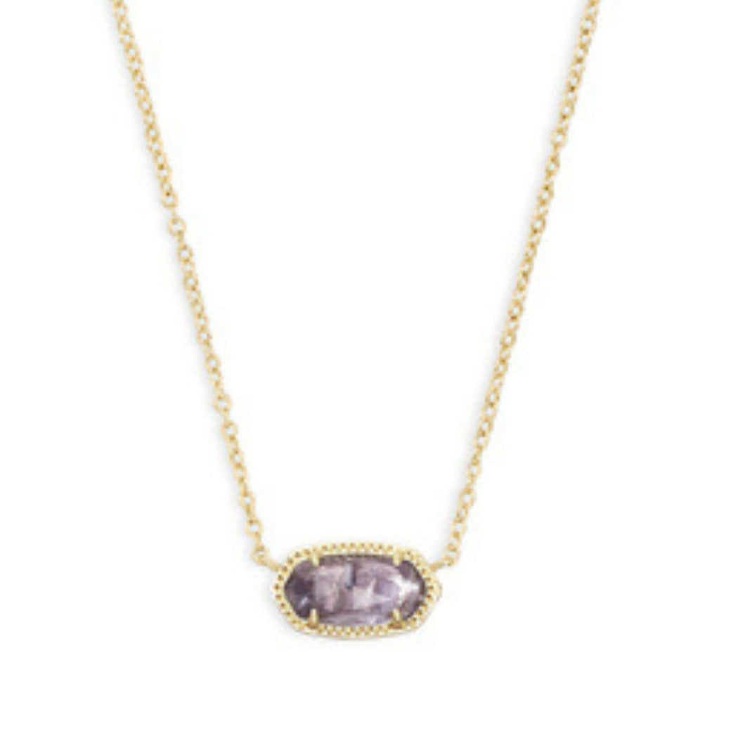 Kendra Scott Elisa Gold Purple Amethyst Necklace