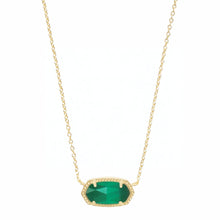 Load image into Gallery viewer, Kendra Scott Elisa Gold Pendant Necklace Emerald Cat's Eye
