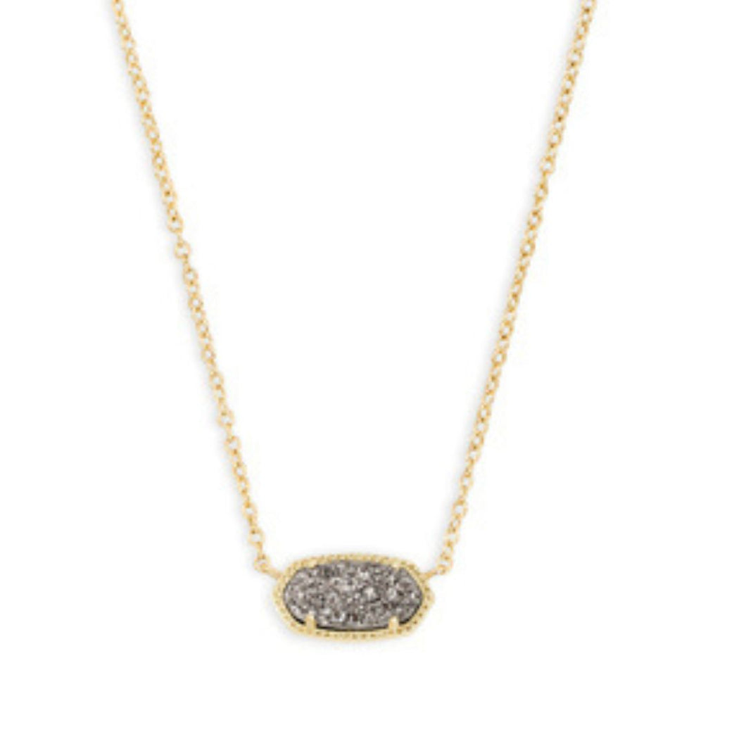 Kendra Scott Elisa Gold Platinum Drusy Necklace