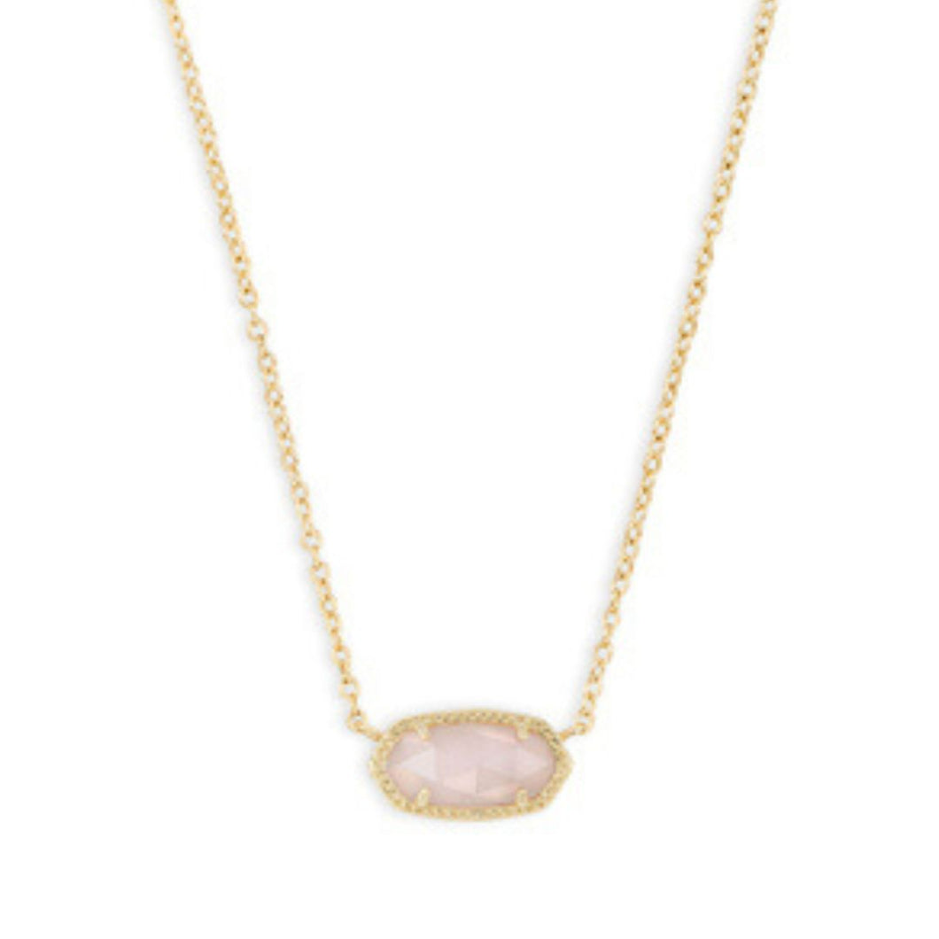 Kendra Scott Elisa Rose Quartz Necklace